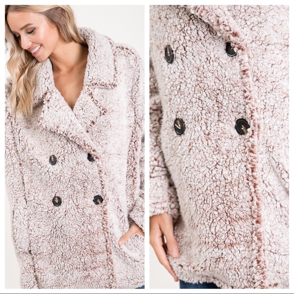 BLACK FRIDAY 🎄Teddy Bear Pea Coat-Mocha - Picture 8 of 8